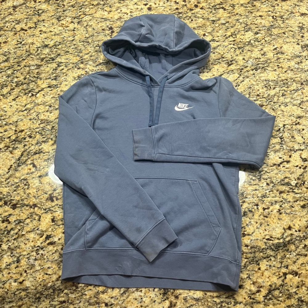 Nike Mens Sportswear Club Fleece Hoodie Slate Blue XS